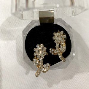 Flower Cubic Zirconia Earrings